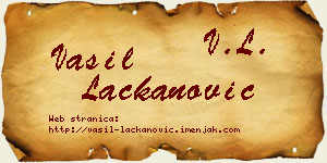 Vasil Lackanović vizit kartica